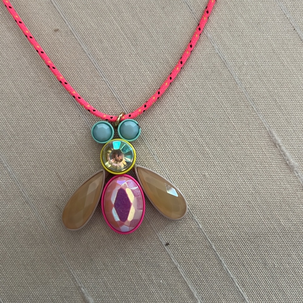 Crewcuts Bee Charm on Adjustable Cord Necklace